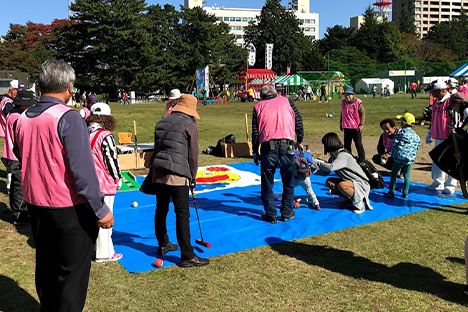 10月21日 宮城野区民まつり 場所:榴岡公園(ゲートボール体験)